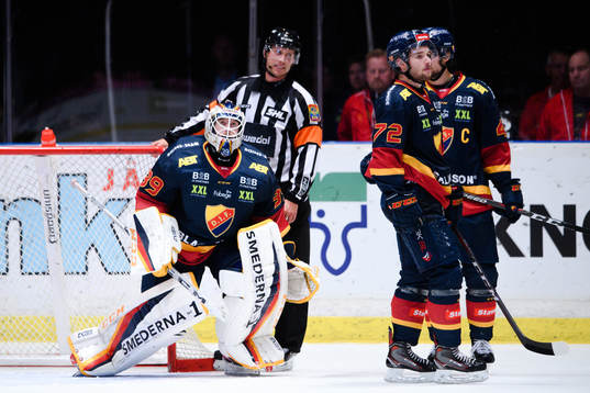 Djurgårdens målvakt Adam Reideborn och Emil Bemström