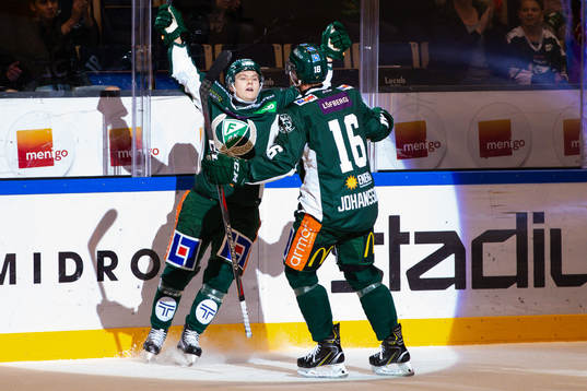 Frölundas Mattias Nörstebö jublar