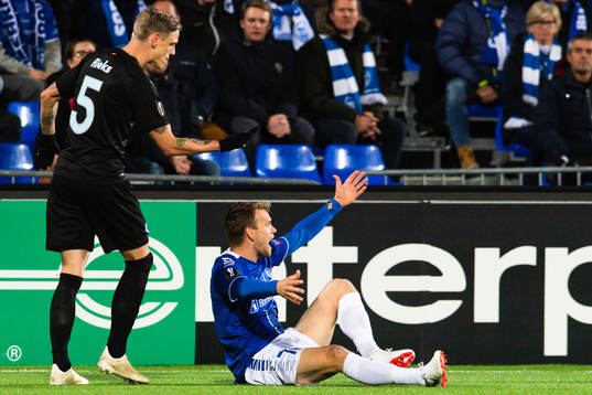 Ole Jørgen Halvorsen of Sarpsborg 08 reacts