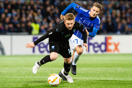 Anders Christiansen of Malmö FF and Kristoffer