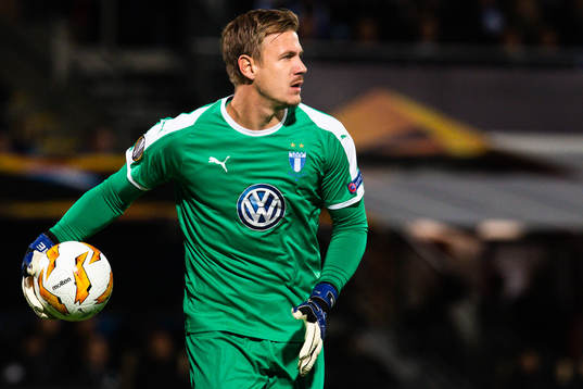 Goalkeeper Johan Dahlin of Malmö FF