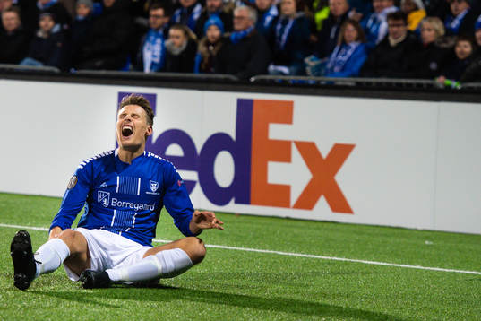 Kristoffer Zachariassen of Sarpsborg 08 reacts