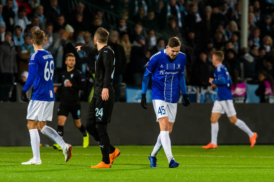Jørgen Strand Larsen of Sarpsborg 08 looks dejected