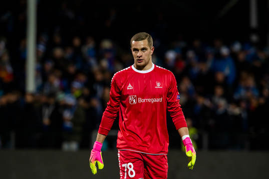 Goalkeeper Aleksandr Vasyutin of Sarpsborg 08 looks dejected