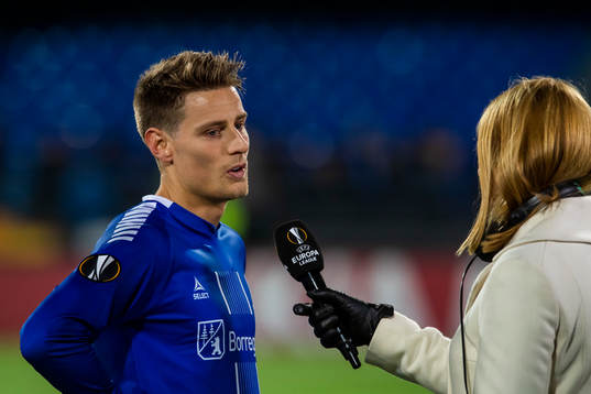Kristoffer Zachariassen of Sarpsborg 08 looks dejected
