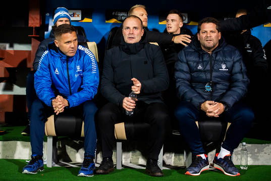 Tom Freddy Aune, assistant coach of Sarpsborg 08, and Geir