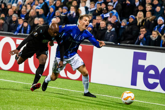 Fouad Bachirou of Malmö FF and Kristoffer Zachariassen of
