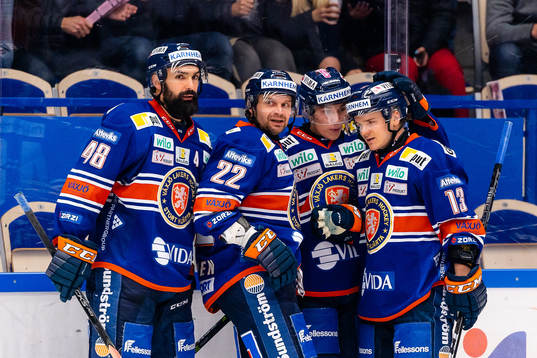 Växjös Daniel Rahimi, Janne Pesonen, Pontus Holmberg och