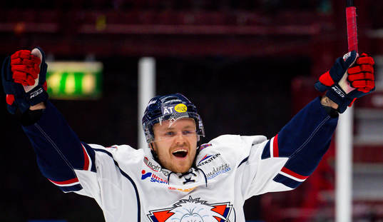 Linköpings Nick Sörensen jublar