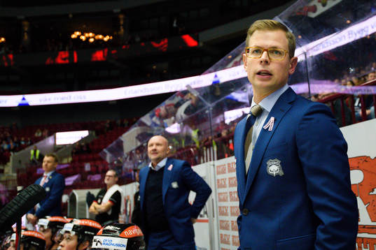 Malmö Redhawks tränare Peter Andersson och assisterande