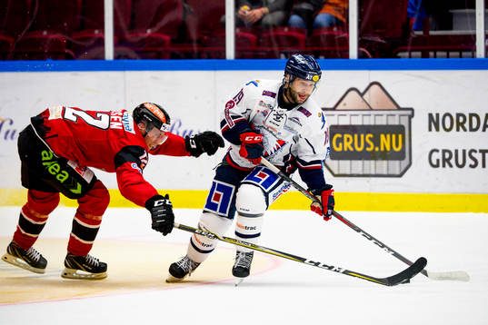 Malmö Redhawks Matias Lassen och Linköpings Joe Whitney