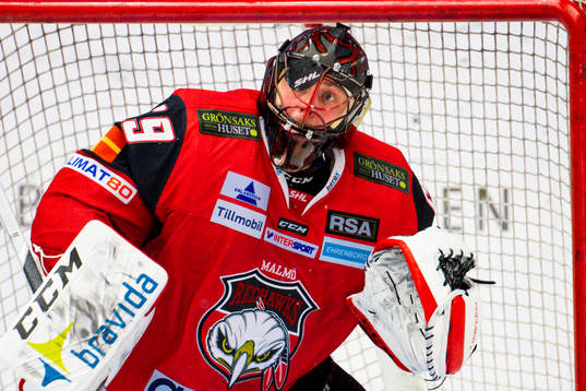 Malmö Redhawks målvakt Oscar Alsenfelt
