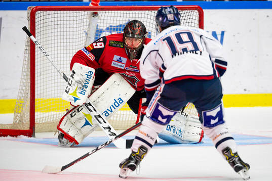 Malmö Redhawks målvakt Oscar Alsenfelt och Linköpings