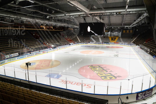 Skellefteås Kraft Arena interiört före ishockeymatchen i