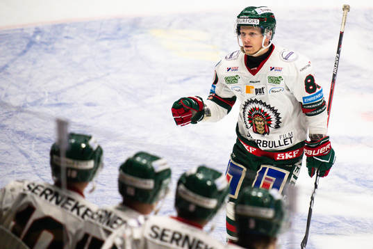 Frölundas Ryan Lasch jublar