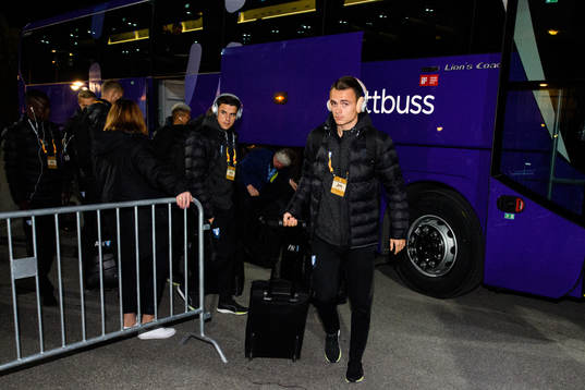 Andreas Vindheim of Malmö FF arrives to the stadium prior