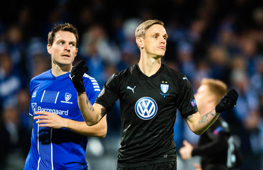 Sören Rieks of Malmö FF looks dejected