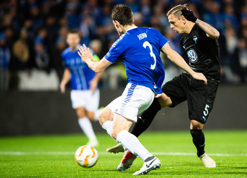 Jörgen Horn of Sarpsborg 08 and Sören Rieks of Malmö FF