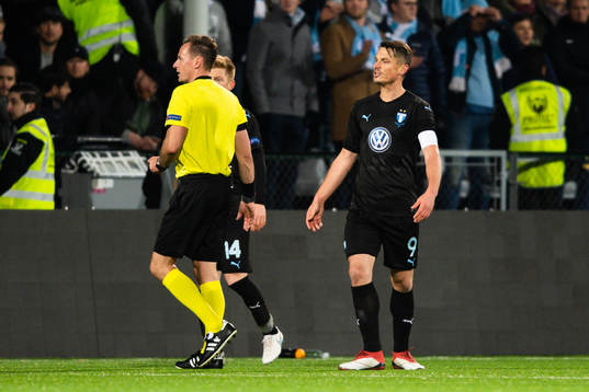 Markus Rosenberg of Malmö FF reacts