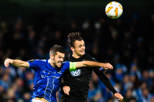 Joachim Thomassen of Sarpsborg 08 and Andreas Vindheim of