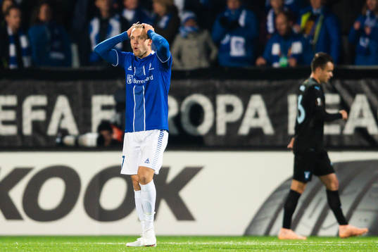 Ole Jørgen Halvorsen of Sarpsborg 08 looks dejected