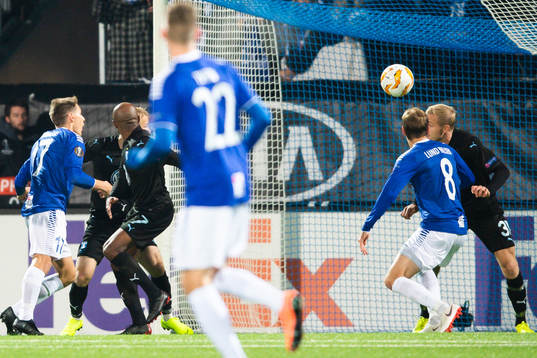 Franz Brorsson of Malmö FF saves