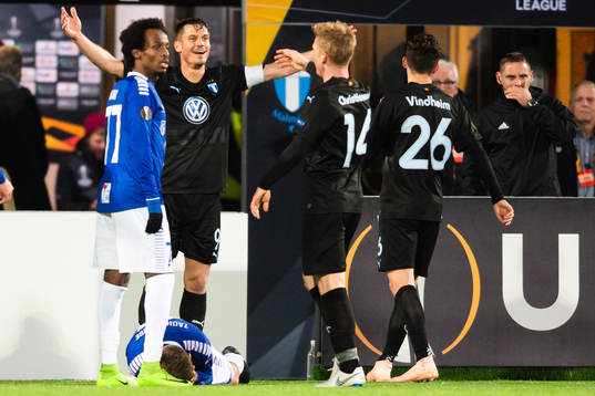 Markus Rosenberg of Malmö FF reacts