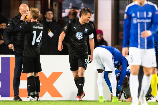 Markus Rosenberg of Malmö FF reacts