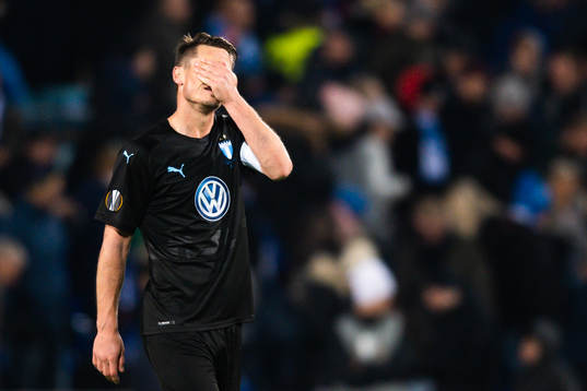Markus Rosenberg of Malmö FF looks dejected