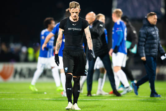 Sören Rieks of Malmö FF looks dejected