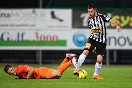 Landskronas Igor Arsenijevic och AFC Eskilstunas Bajram