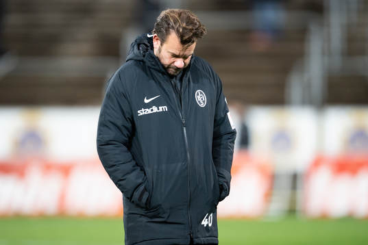 Landskronas tränare Jack Majgaard Jensen deppar
