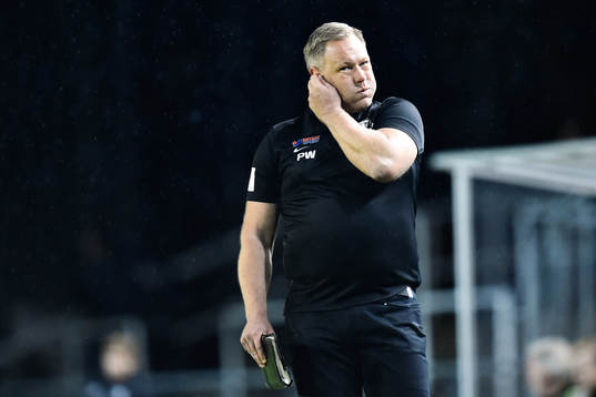 Trelleborgs tränare Patrick Winqvist deppar