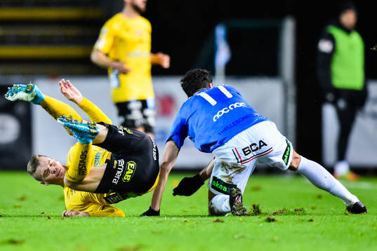 Trelleborgs Deniz Hümmet och Elfsborgs Samuel Holmén