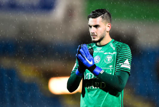 Trelleborgs målvakt Marko Johansson deppar