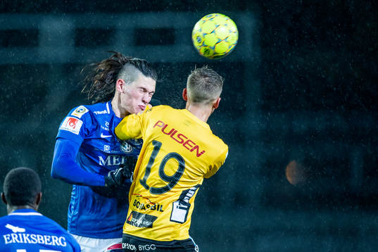Trelleborgs Isak Jönsson och Elfsborgs Jesper Karlsson