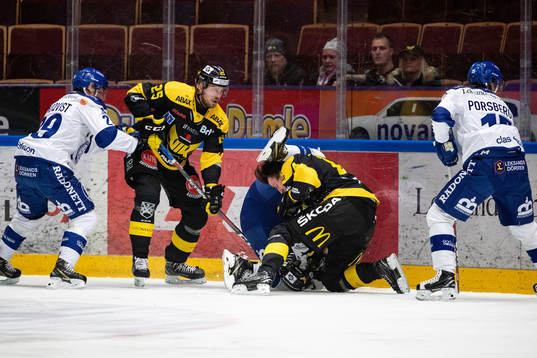 Leksands Mattias Karlsson och Västerås Stefan Gråhns och