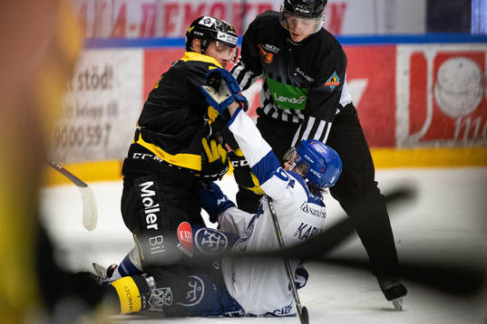 Västerås Morgan Hassel och Leksands Marcus Karlberg