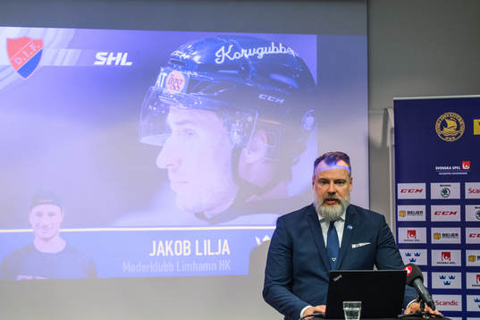 Tre Kronors förbundskapten Rikard Grönborg i en intervju