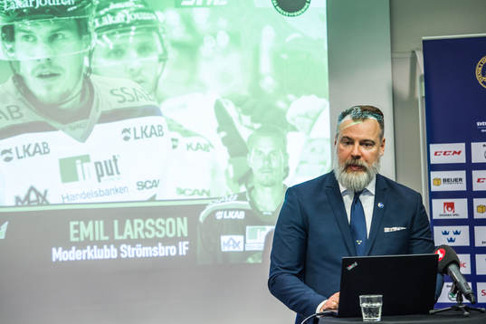 Tre Kronors förbundskapten Rikard Grönborg i en intervju