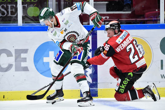 Frölundas Sebastian Stålberg och Malmö Redhawks Axel