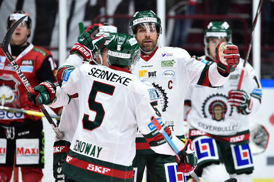 Frölundas Joel Lundqvist jublar