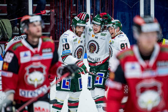 Frölundas Joel Lundqvist, Samuel Fagemo och Ryan Lasch