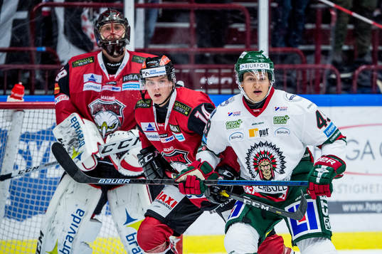 Frölundas Rhett Rakshani mot Malmö Redhawks Carl-Johan