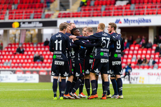 Helsingborgs spelare jublar