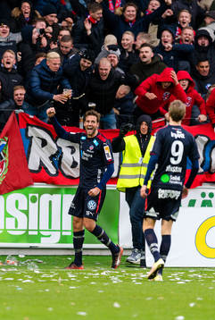 Helsingborgs Mikael Dahlberg jublar