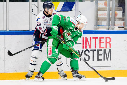 Linköpings Nick Sörensen och Rögles Ted Brithén