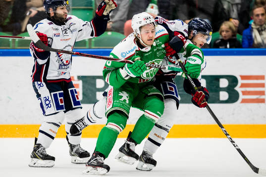 Rögles Craig Schira och Linköpings Alexander Karlsson