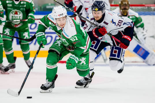 Rögles Leon Bristedt  och Linköpings Nick Sörensen