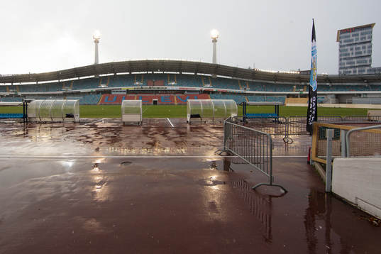 Ullevi innan fotbollsmatchen i Damallsvenskan mellan